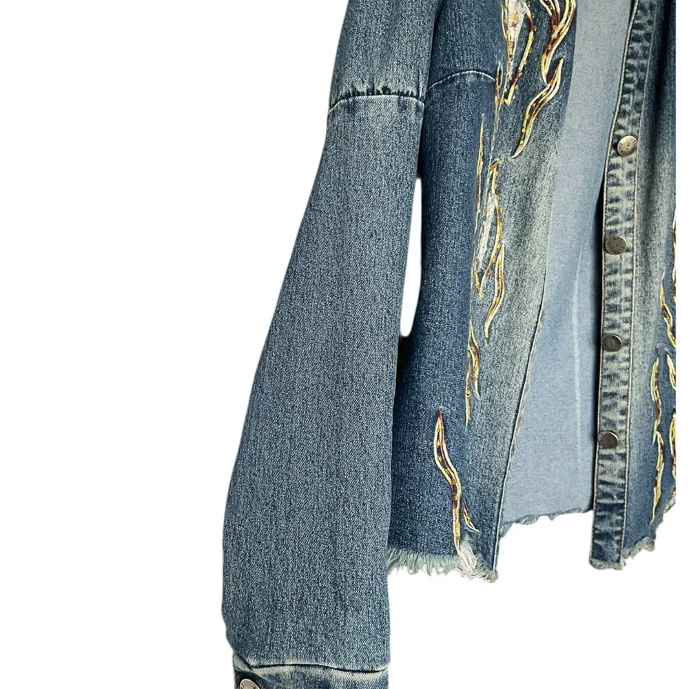 A.Z.I Jean‎ Embroidered and Beaded Jacket. Size 2